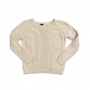 Cozycore Neutral Cable‎ Knit Cream GAP Sweater